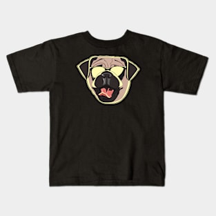 Neon Pug Delight: Vibrant Canine Artwork for Modern Dog Lovers Kids T-Shirt